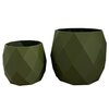 Planten potjes, Diverse afmetingen, Model Rond Geometrisch, Groen