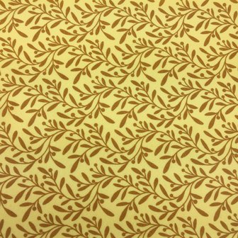 Vilt lapje olijf print zacht geel 30 x 40 cm per lapje