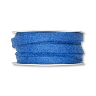 Vilt band 1 cm breed, Blauw, 5 meter op rol 