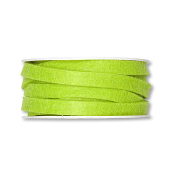 Vilt band 1 cm breed, Fel Groen, 5 meter op rol