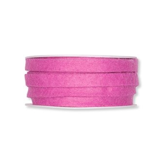 Vilt band 1 cm breed, Roze, 5 meter op rol 