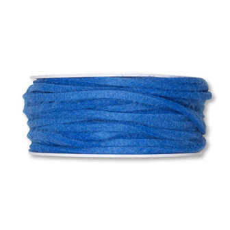 Vilt band 4 mm x 15 meter op rol, Blauw