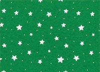 Vilt Lapje 30 x 40 cm, Sterren groen met witte sterren 