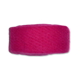 Wolband 7 cm breed fuchsia per rol