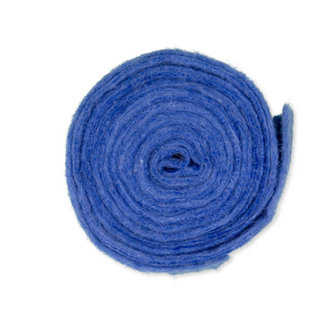 Wolband 7 cm breed gem&ecirc;leerd blauw per rol