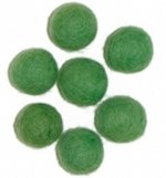 Viltballetjes 10MM Groen, 50 st. per zakje