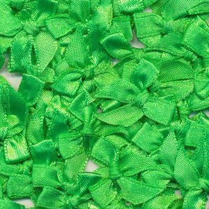 Strikje satijn gif groen 20 x 25 cm 10 stuks per zakje