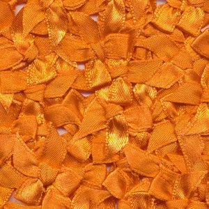 Strikje satijn donker oranje 20 x 25 cm 10 stuks per zakje