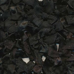 Strikje satijn zwart 20 x 25 cm 10 stuks per zakje