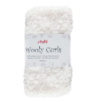 Wooly curls stof wit 30 x 40 cm per lap
