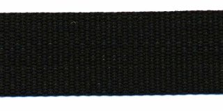 Tassenband zwart 25 mm breed