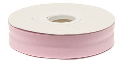 Biaisband gevouwen licht roze 20 mm 