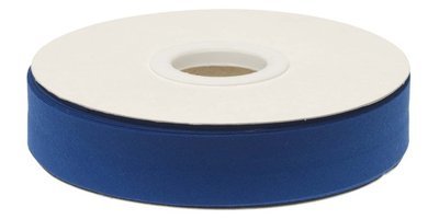 Biaisband gevouwen kobalt blauw 20 mm 