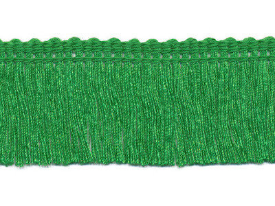 Franje band groen 30 mm breed, per meter