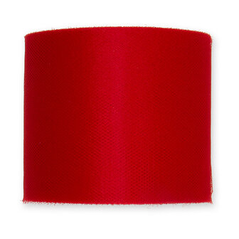 Tule, 7,5 cm x circa 50 meter op rol, Rood