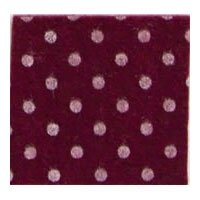 Vilt 3 mm dik bordeaux met witte stippen 50 x 70 cm per lap