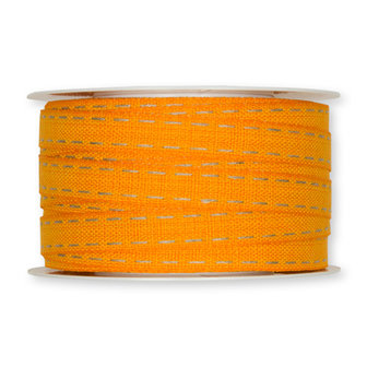 Stiksel band licht oranje per meter