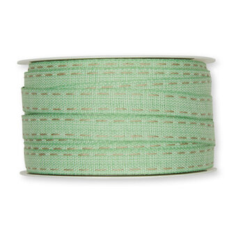 Stiksel band mint groen 12  mm breed per meter