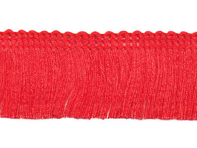 Franje band rood 30 mm breed, per meter