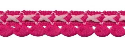 Lusjes band fuchsia roze 15 mm breed, per meter