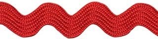 Zig zag band 10 mm breed rood per meter