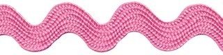 Zig zag band 10 mm breed roze per meter