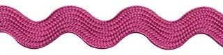 Zig zag band 10 mm breed fuchsia per meter