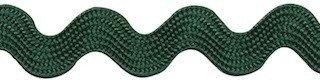 Zig zag band 10 mm breed flessen groen per meter