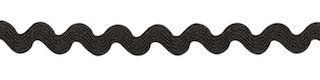 Zig zag band 4 mm breed zwart per meter 