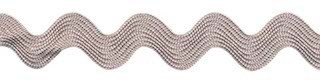 Zig zag band 7 mm breed licht grijs per meter