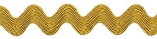 Zig zag band 7 mm breed oker geel per meter