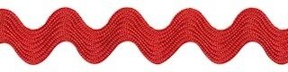 Zig zag band 7 mm breed rood per meter