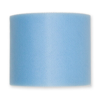 Tule, 7,5 cm x circa 50 meter op rol, Baby Blauw