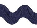 Zig zag band 25 mm breed donker blauw per meter