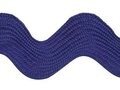 Zig zag band 25 mm breed kobalt blauw per meter