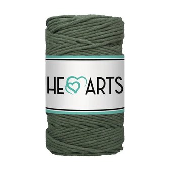 Macram&eacute; garen, Hearts single twist 3 mm, Leger Groen