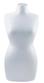 Piepschuim torso 25 cm hoog