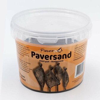 Paverpol Paversand zwart/grof, pot 1000 gram