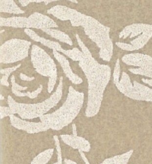 Vilt lapje rozen print bruin 30 x 40 cm per lapje