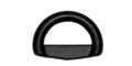Kunststof d-ring zwart 20 mm breed 