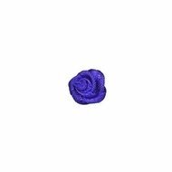 Satijnen roosje kobalt blauw 10 mm 10 stuks per zakje