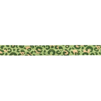 Biasband Print, 20mm breed, Groen