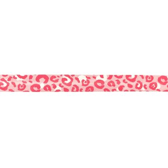 Biasband Print, 20mm breed, Roze