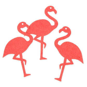 Vilt Flamingo, Koraal, 4 stuks per verpakking