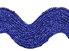 Zig zag band 25 mm breed blauw per meter