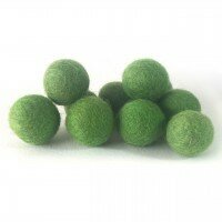 Vilt ballen, circa 2 cm, Gras Groen, 10 st. per verpakking