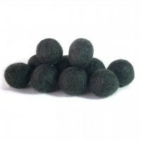 Vilt ballen, circa 2 cm, Zwart/Grijs, 10 st. per verpakking