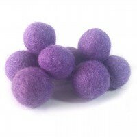 Vilt ballen, circa 2 cm, Violet, 10 st. per verpakking