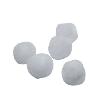 maandelijks Hassy belasting Witte-pompons-(sneeuwballen),-3-cm-doorsnede,-25-stuks-per-verpakking -  viltdeco