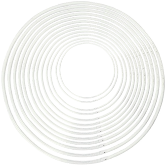 Metalen ringen Wit, verschillende afmetingen
